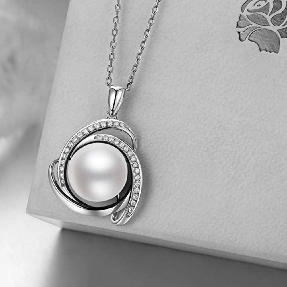 ❤️ New Beautiful Large Pearl Engagement Wedding Elegant Pearl Necklace, L646 - Picture 6 of 7